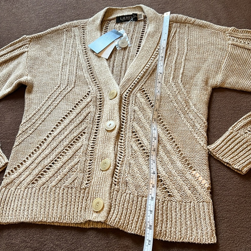 NWT Beautiful Lauren Ralph Lauren Cardigan - Picture 7 of 8